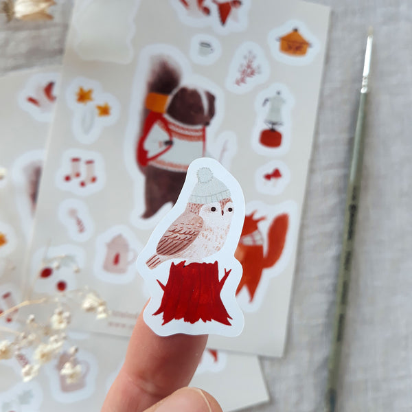 A6 sticker sheet - Camping friends