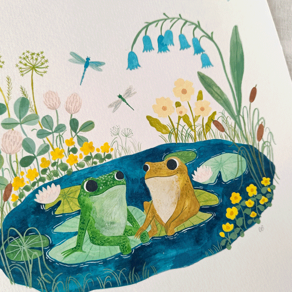 Frogs Original art