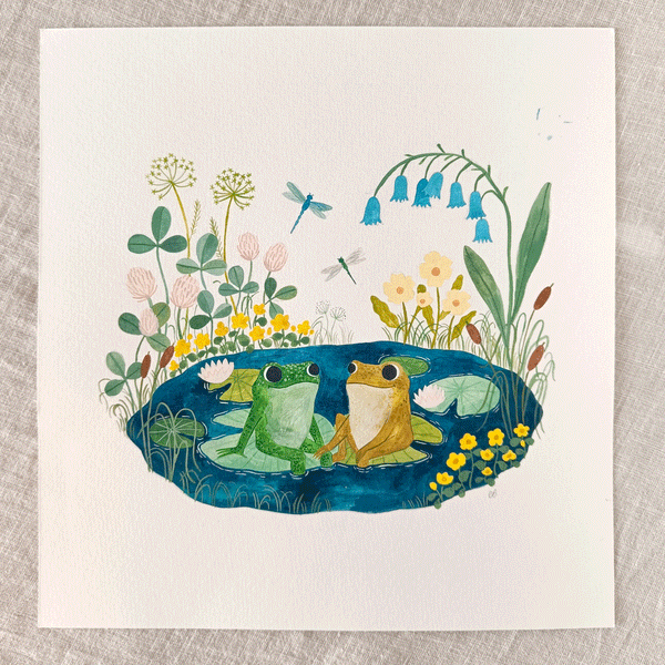 Frogs Original art