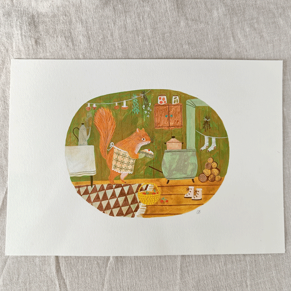 Squirrel Original art