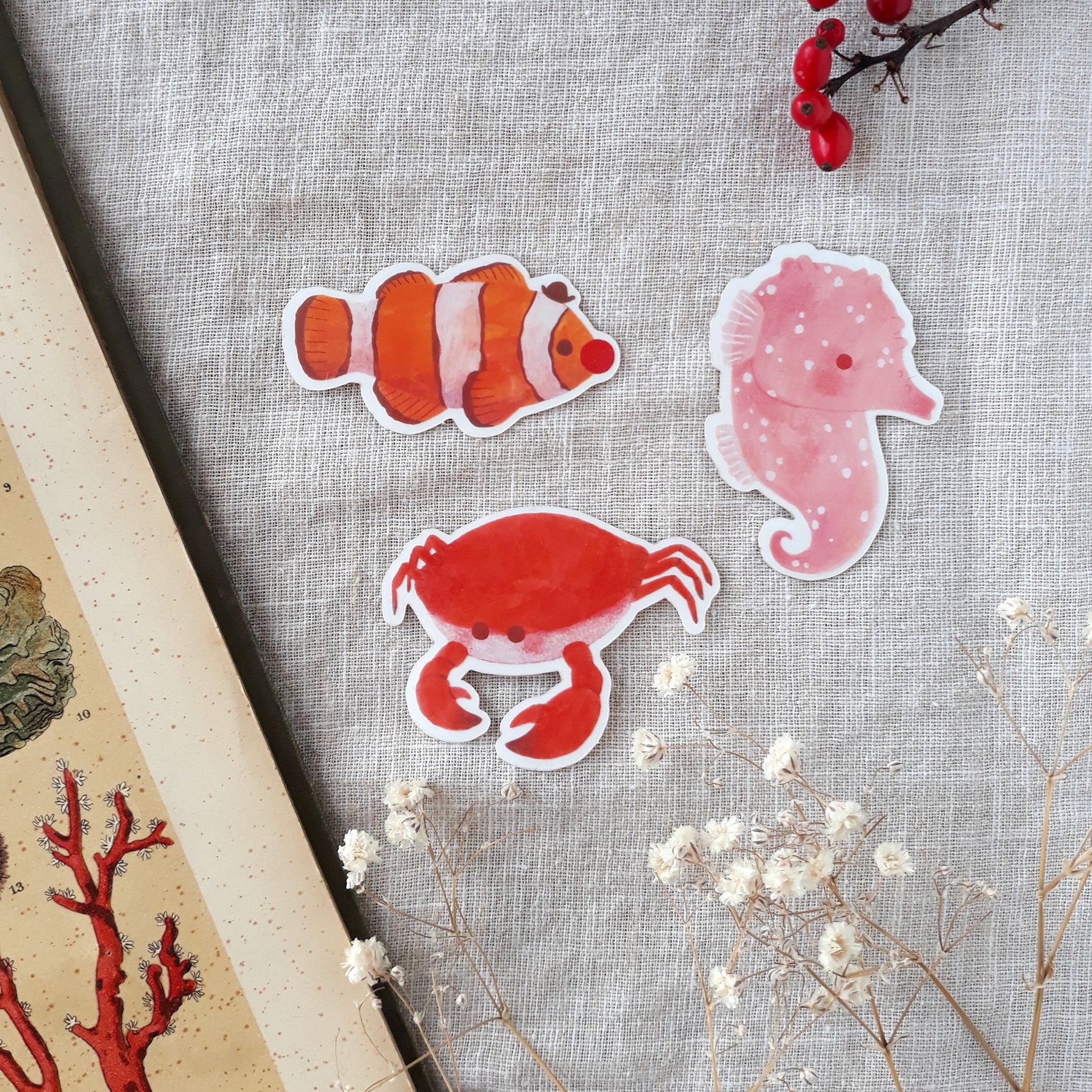 Sea creatures stickers