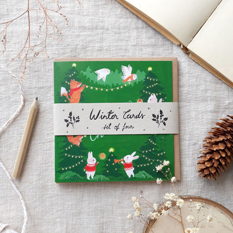 Winter cards - Set of four