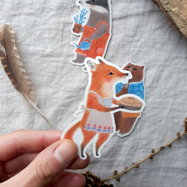 Woodland animals stickers