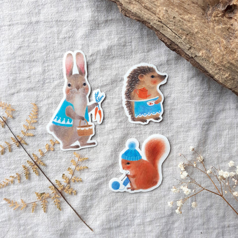 Woodland animals stickers