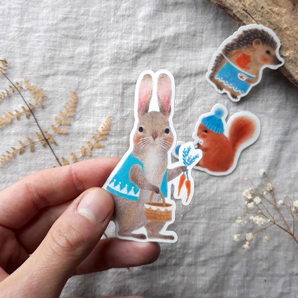 Woodland animals stickers