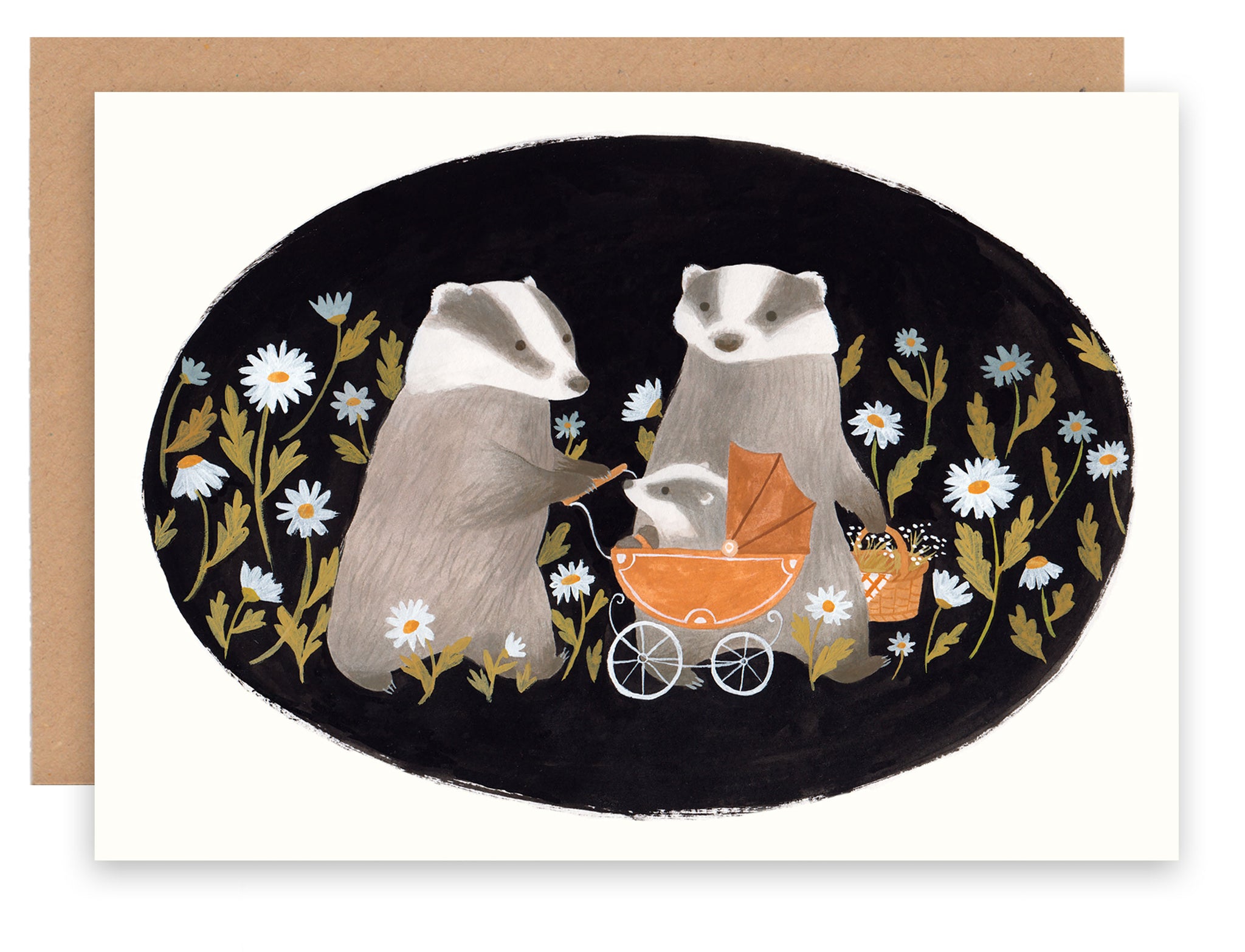 Badger family A6 card