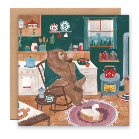 Bear in cabin card