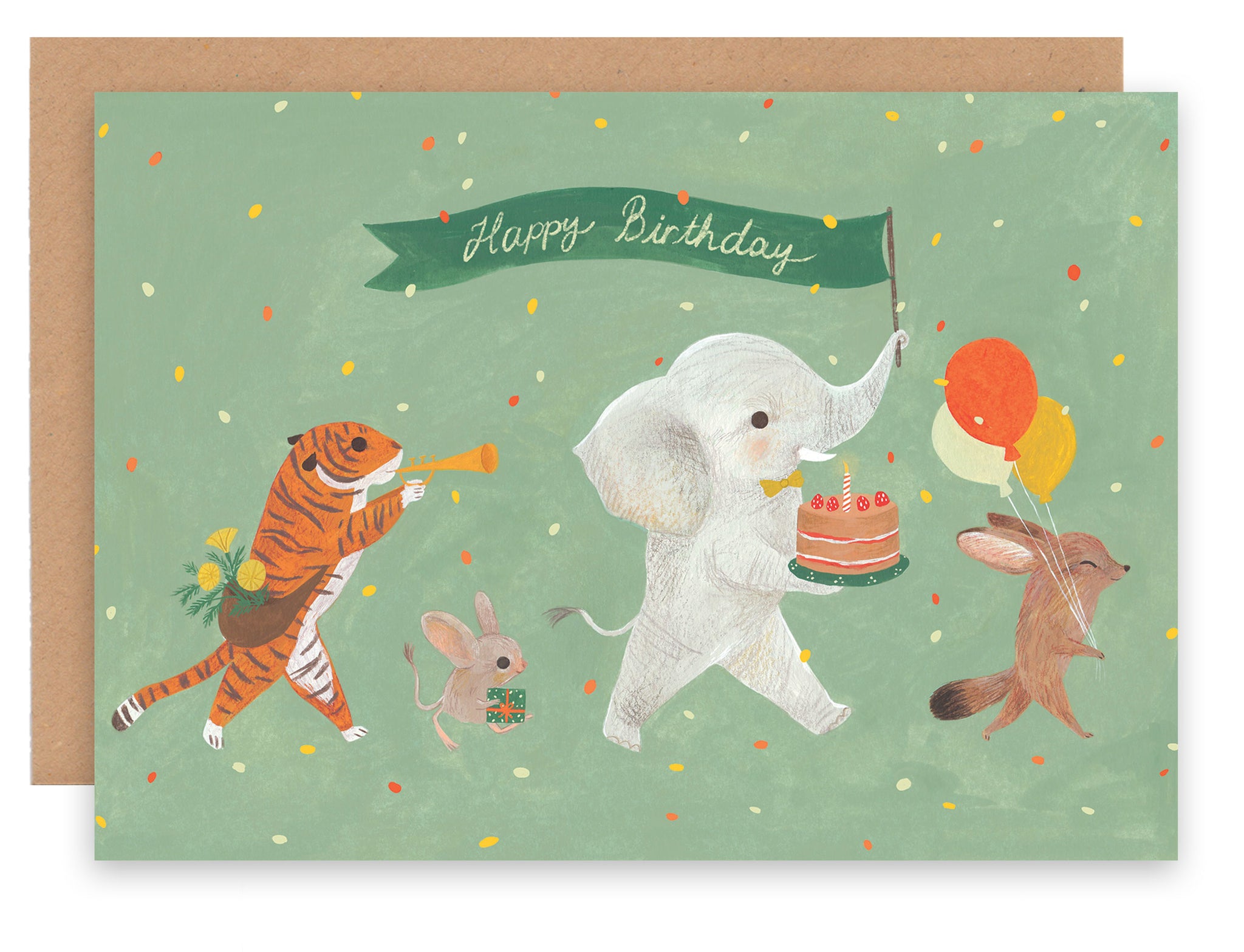 Birthday parade A6 card