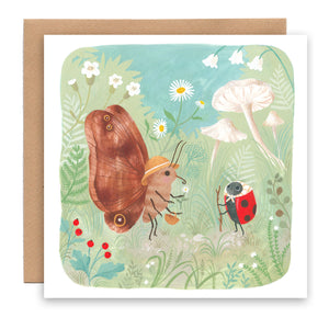 Butterfly and ladybird card