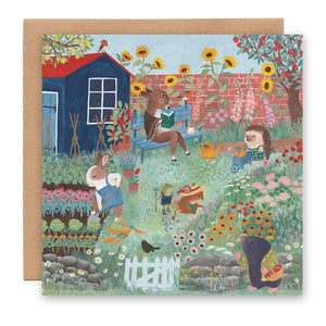 Busy garden card