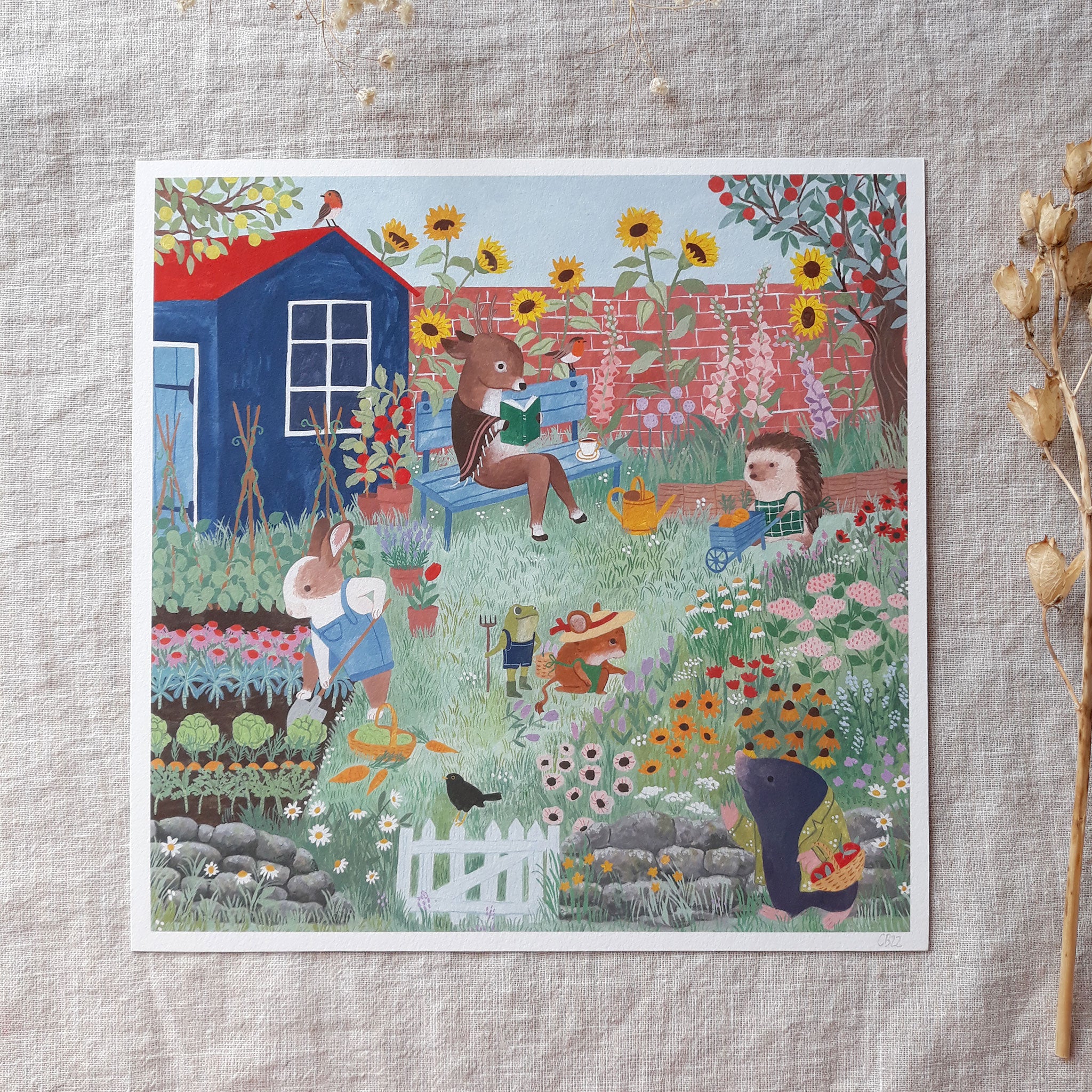 Summer garden print