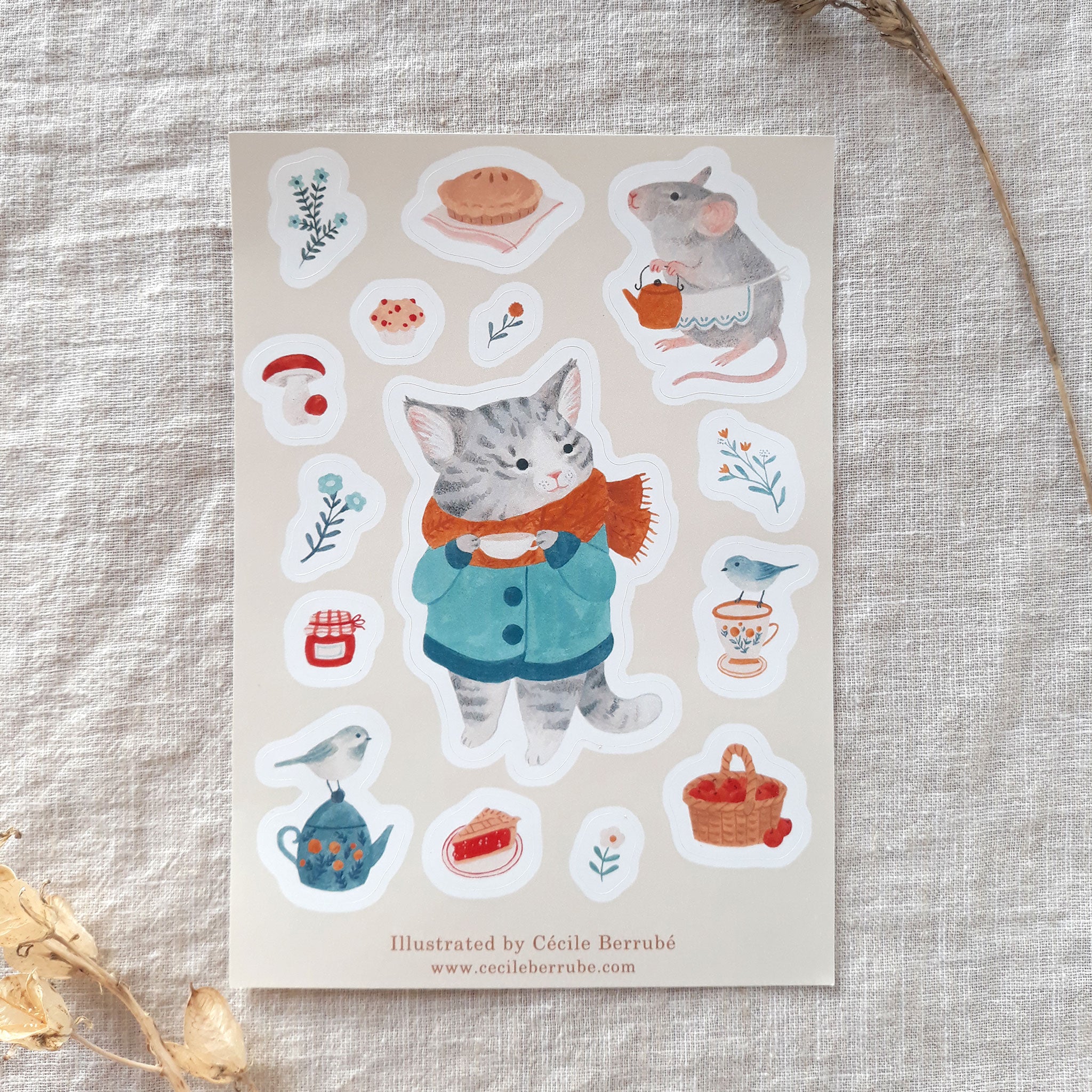 A6 sticker sheet - Tea time