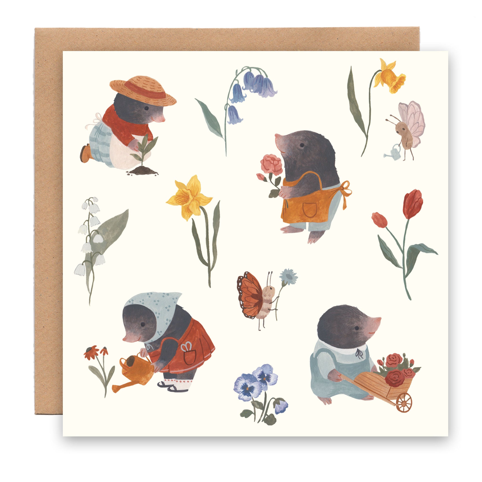 Gardening moles card