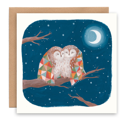 Cosy owls card