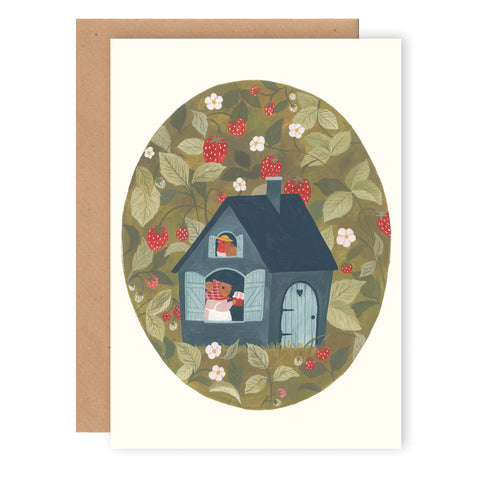 Strawberry house card